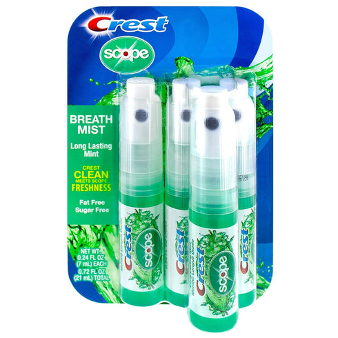 Crest Scope | One 4-Pack of Mint Breath Mist Sprays (4 Total Sprays) - 0.24 ounce (7mL) - Made in an FDA Audited USA Facility...
