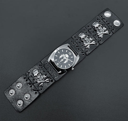 Women's Birthday Christmas Halloween Good Gifts Watch,Nightmare Before Christmas Numerals Leather Strap Skull Quartz Punk Men's Wrist Watch...