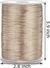 2mm x 100 Yards Satin Nylon Trim Cord, Rattail, Chinese Knot, Kumihimo Cord (Khaki)...