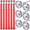 6 Pcs Stainless Steel Kitchen Thermometer with 5 Inch Long Stem 1 Inch Dial Thermometer Milk Frothing Food Thermometer for Oven Probe Meat Grill B...