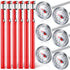 6 Pcs Stainless Steel Kitchen Thermometer with 5 Inch Long Stem 1 Inch Dial Thermometer Milk Frothing Food Thermometer for Oven Probe Meat Grill B...