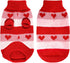 Dog Heart Knitted Sweater Warm Pet Dog Clothes Winter Dog Outfits for Small Puppy Cat Pets (Red, M)...