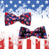 Dog Collar, 4 of July Independence Day American Flag Dog Bow Collar Boy Pet Collar Bowtie Duarble Dog Collars for Small Medium Large Dog...