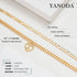 YANODA Initial Ankle Bracelets for Women 14K Gold Plated Layered Figaro Cuban Chain Letter Initial Anklets Handmade Letter A-Z Gold Anklets for Wo...