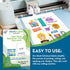 Printable Vinyl Sticker Paper (8.5" x 11") - 10 Super Glossy Waterproof Labels for Inkjet and Laser Printers - Premium White Full Sheets - Strong ...