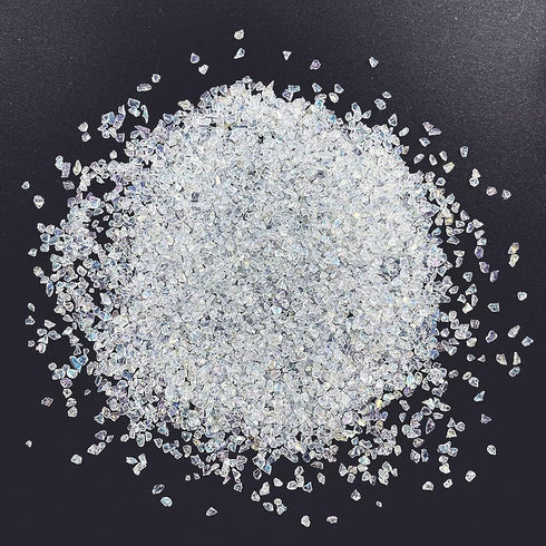 Jmassyang Crushed Glass Irregular Metallic Chips 100g Sprinkles Chunky Glitter for Nail Arts Craft Resin DIY Mobile Phone Case Vase Fillers Jewelr...