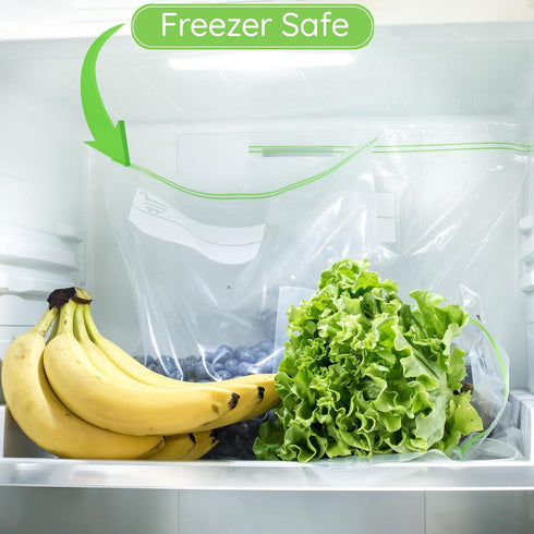 Freezer Bags 1 Gallon Resealable 30 count Extra Strong and Leak Proof Bags With Double Zipper Perfect for Berries Fruit and Food Bags 1 Gallon...