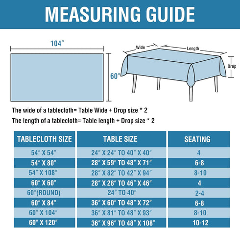H.VERSAILTEX Linen Textured Table Cloths 60 x 104 Inch Premium Solid Tablecloth Spill-Proof Waterproof Table Cover for Dining Buffet Feature Extra...