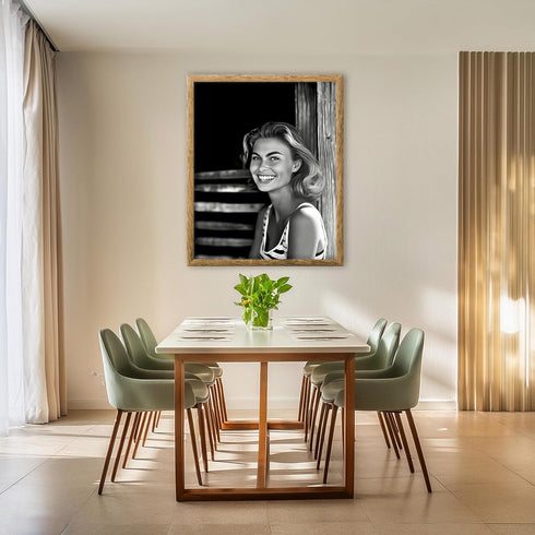 Posterizer 1 pcs-black and white photo art-90s models inspired portarait 3-Photography Art-Retro Art-Decorations for Bedroom, Office, Living Room ...