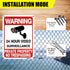 4-Pack No Trespassing Signs Private Property, 10x7 Inch Aluminum 24-Hour Video Surveillance Signs Outdoor, Warning Signs for Property Security, Ho...
