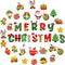 72 Pcs Merry Christmas Bulletin Board Set Winter Decoration Set Christmas Tree Candy Wreath DIY Cardstock Paper Cutout Holiday Borders Bulletin Te...