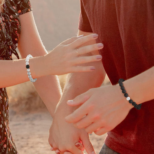 4 Pieces Evil Eye Bracelet Set Hamsa Charm Beaded Bracelets Chakra Charm Stretch Bracelet for Women Teen Girls (Elegant Style)...