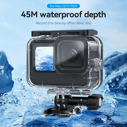 TELESIN Waterproof Case for GoPro Hero 12 Hero 11 Hero 10 Hero 9 Black, Underwater Dive Case Housing Shell Supports 60M/196FT Deep Diving Scuba Sn...