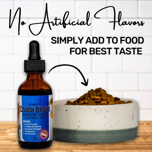 Dog Cough Treatment - Kennel Cough Treatment - Dog Allergy Relief - Itch Relief - Wet & Dry Cough Suppressant - for Dogs & Cats - XanderPets USA 1...