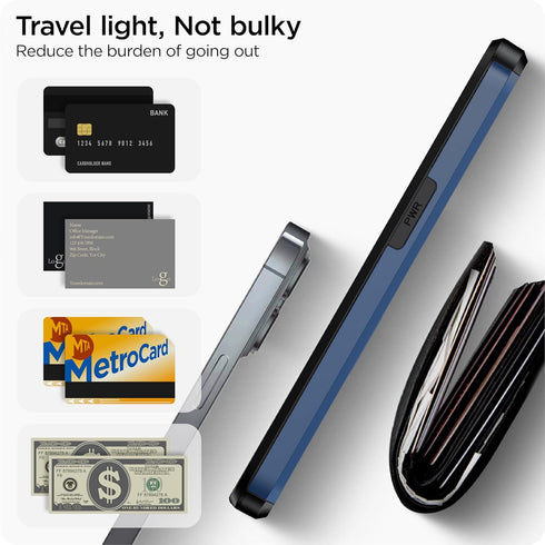 ???????? ?????? iPhone 15 Plus Case with Card Holder - Wireless Charging Compatible iPhone 15 Plus Wallet Case with Hidden Card Slot for Men and W...