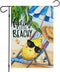 Summer Cartoon Lemon Garden Flags 12x18 Inch Double Sided, Feeling A LITTLE BEACHY Yard Decoration, Small Seasonal Outside Decor for Spring Outdoo...