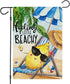 Summer Cartoon Lemon Garden Flags 12x18 Inch Double Sided, Feeling A LITTLE BEACHY Yard Decoration, Small Seasonal Outside Decor for Spring Outdoo...