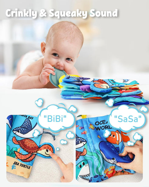baby books for shower gift, Baby Books 0-6 Months, Baby Crinkle Books, Tummy Time Toys, baby boys girls books, Baby Crinkle Books, Touch and Feel ...