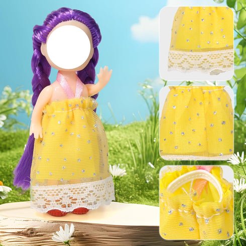 Doll Clothes and Accessories - 3 inch Mini Doll - Handmade Doll Clothes for Gift, Include 10 Pieces Girl Small Dolls - 10 Sets Doll Clothes and 10...