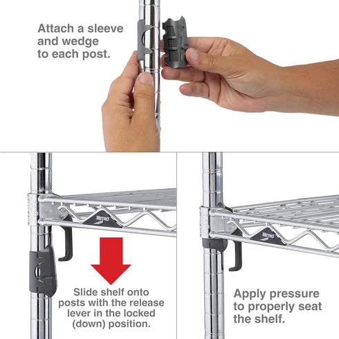 Metro SAKITA2 Replacement Levers/Wedges for Super Adjustable Super Erecta Wire Shelving, Pack of 4