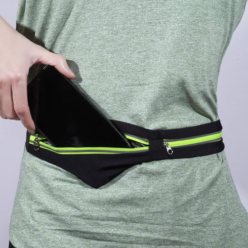 2 Pack Running Belt Fanny Packs for women and men,Belt Bag for Hiking Cycling Workout,Reflective Fanny Packs for Men Runners Belt Compatible with ...