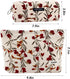 2Pcs Flower Makeup Bag Cute Floral Travel Cosmetic Bag Set for Women Girls Large Small Zipper Makeup Pouch for Purse Pencil Pouch Aesthetic Portab...