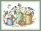 Aiorkeng Cross Stitch Kits Stamped Full Range of Embroidery Starter Kits for Beginners DIY 11CT 3 Strands -Printed Kits Bird and Kettle 43×33cm...