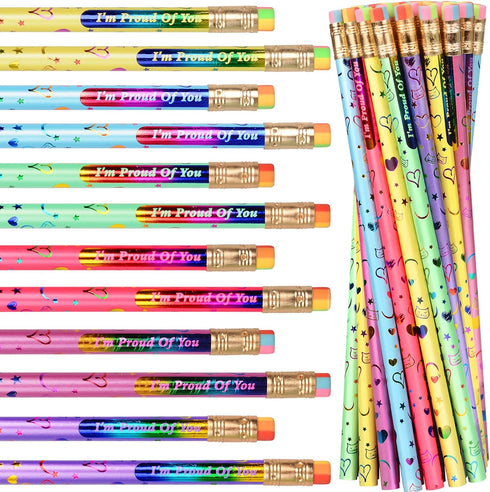 ThEast #2 Pencils for Kids, 36 Pieces Wood-Cased Heart-Shaped Pencils with Eraser, Cute Graphite Pencils for Sketching, Birthday Presents for Kids...