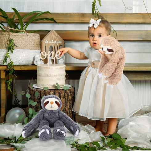 Queekay 2 Packs Sloth Stuffed Animal Hanging 18 Inch Three Toed Sloth Plush Sloth Plush Toy with Hook and Loop Hands for Teens Adults Gifts Decors...