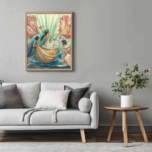 Posterizer 1 pcs-The Birth of Venus classic painting Italian Renaissance inspired art-Kids Room Art-Coastal & Nautical Art- Gift for Men Women Ent...