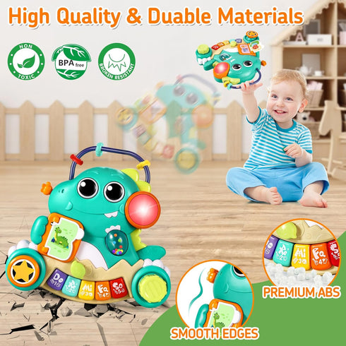 Baby Toys 6-12 Months, Baby Piano Infant Toys for 9-12 Months, Dinosaur Musical Light Up Baby Toys for 6 9 12 18 Months, Early Learning Educationa...