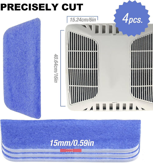 4 Pcs Domestic Rv Air Conditioner Filters RV AC Filter Achieved MERV 6 Rating Air Filter (6 * 16 * 0.59)...
