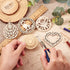 Beadthoven DIY Wood Dangle Earring Making Kit 13 Styles Hollow Filigree Unfinished Wood Pendants Bohemian Earrings Wooden Charms with Earring Hook...