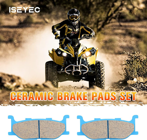 Front Ceramic Brake Pads Set for 2016-1999 Yamaha V-Star 250, 650, 950, Front Brake Pad Set...