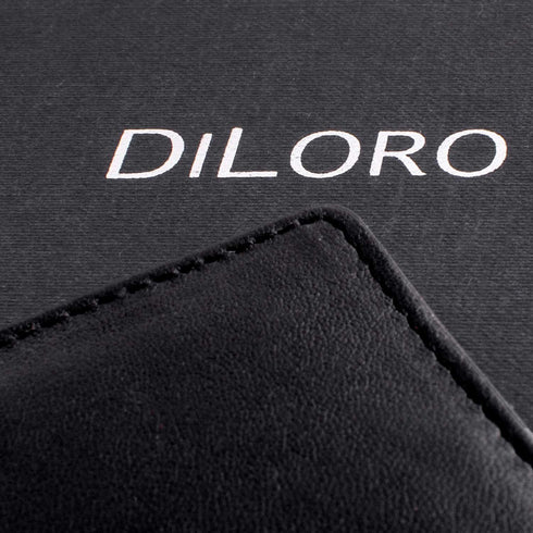 Leather Wallets for Men and Women Small Travel Bifold Card Holder Full Grain Black Nappa Leather...