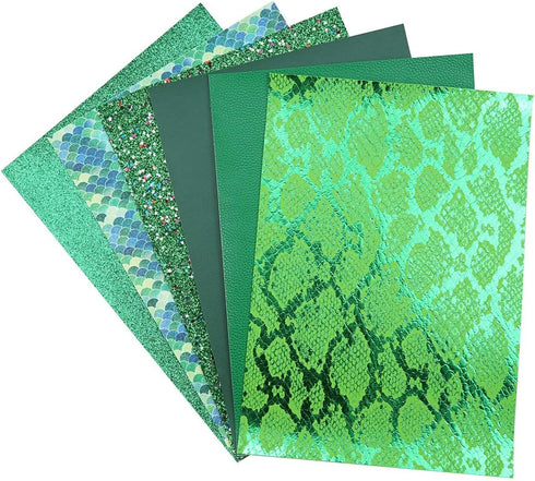 Litchi 6 Pack 8x12 Inch Faux Leather Sheets for Bow Earring, Easy to Cut Vinyl Fabric for Cricut, Durable Fade Resistant Leatherette Without Smell...