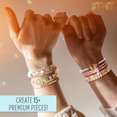 STMT DIY Beaded Jewelry, Makes 15 Premium Jewelry Pieces, Quality Bracelet Making Kit, Features Letter Beads for Bracelets, Enameled Bracelet Char...