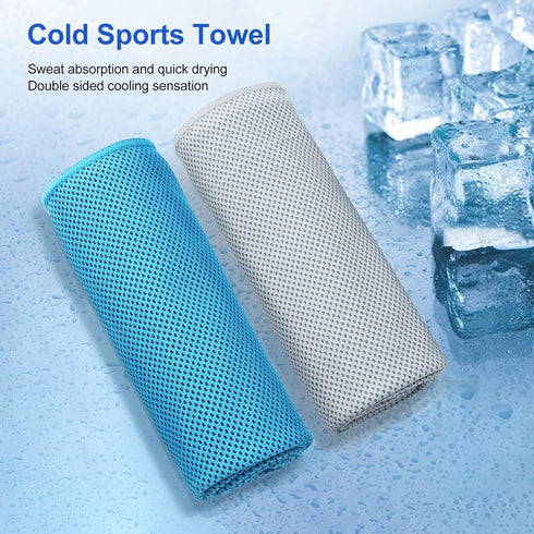 Cooling Towel 4Packs, Ice Towel, Microfiber Towel, Soft Breathable Chilly Towel Stay Cool for Yoga, Sport, Gym, Workout, Camping, Fitness, Running...