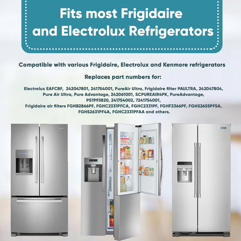 Omaeon Refrigerator Filters Compatible with 242047804 Frigidaire AIR Filter - PureAir Ultra, EAFCBF and Electrolux Air Filter Replacement - Electr...