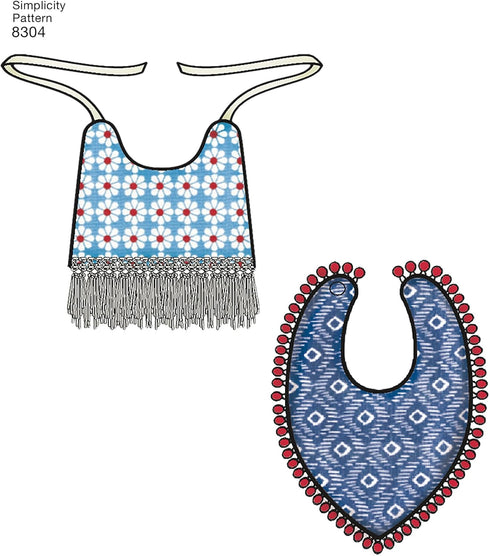 Simplicity US8304A Baby Gear Toddler's Leggings, Dress, Bibs, and Headband Sewing Patterns, Sizes XXS-L...