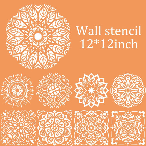 12 x 12 Inch Mandala Painting Stencil Reusable Laser Cut Painting Template Floor Wall Tile Fabric Furniture Stencils Painting Stencils Party Favor...