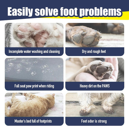 Dog Paw Cleaner | No-Rinse Foaming Cleanser | Pet Grooming Brush for Dog feet Cleaner | Gentle, All Natural Pet Paw Cleaner Quickly Cleans | 1PCS ...