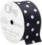 Offray 153091 1.5" Wide Grosgrain Craft and Decorative Ribbon, 9-Foot Spool, Navy Blue Polka Dot...