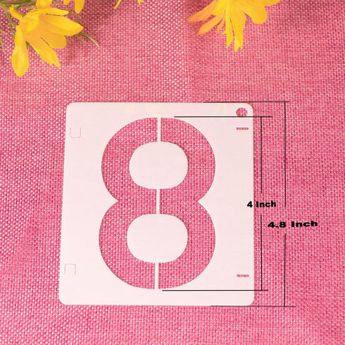 36-Piece 4-Inch Letter and Numbers Stencils Set: Reusable Plastic Stencils...