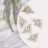 LiQunSweet 100 Pcs Wood Slice Carving Ornament Cut Out Paintable Wooden Guard Edge Cover Triangle Book Corner Protector for Jewelry Case Box Book ...