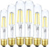 6 Pack T10 Tube Light Bulbs,LED Edison Bulbs Daylight 4000K,E26 Base,4W Vintage Bulb 40 Watt Equivalent,Dimmable for Desk Lamp,Curio Cabinet,Islan...