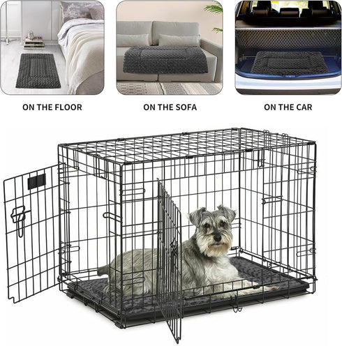 NOYAL Dog Bed Mat Soft Washable Dog Crate Pad Non-Slip Bottom High Resilience...