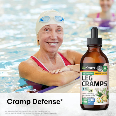 Leg Cramps Tincture with Quinine - Organic Ginger & Chamomile Liquid Extracts for Leg Cramps Relief - Natural Alcohol & Sugar Free Formula - Vegan...