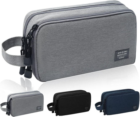 Mens Toiletry Bag Waterproof Organizer Bag Travel Shaving Dopp Kit Perfect Travel Accessory Gift (Gray)......