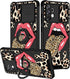 Goocrux (2in1 for Samsung Galaxy A32 5G Case Leopard Print Women Girls Phone Cover Cute Cheetah Print Animal Design with Slide Camera Cover+Ring H...